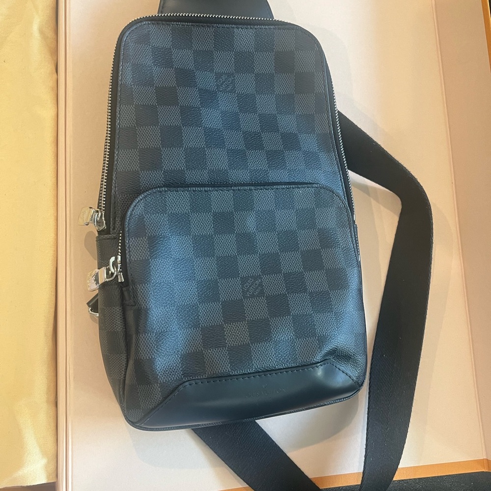 Checkered Black Crossbody Bag